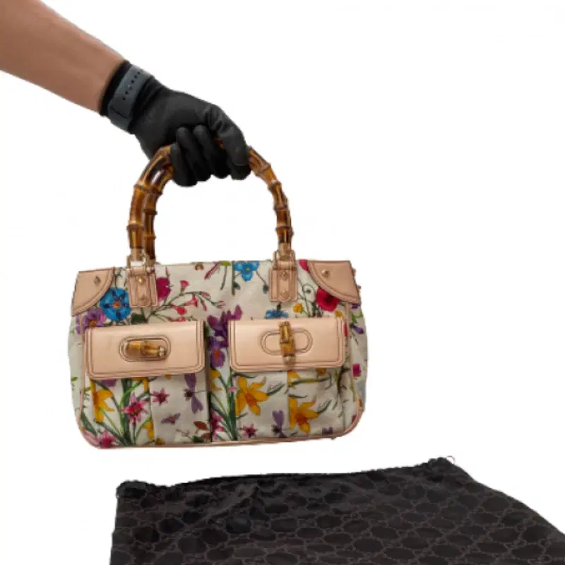 Gucci Flora Bamboo Tote