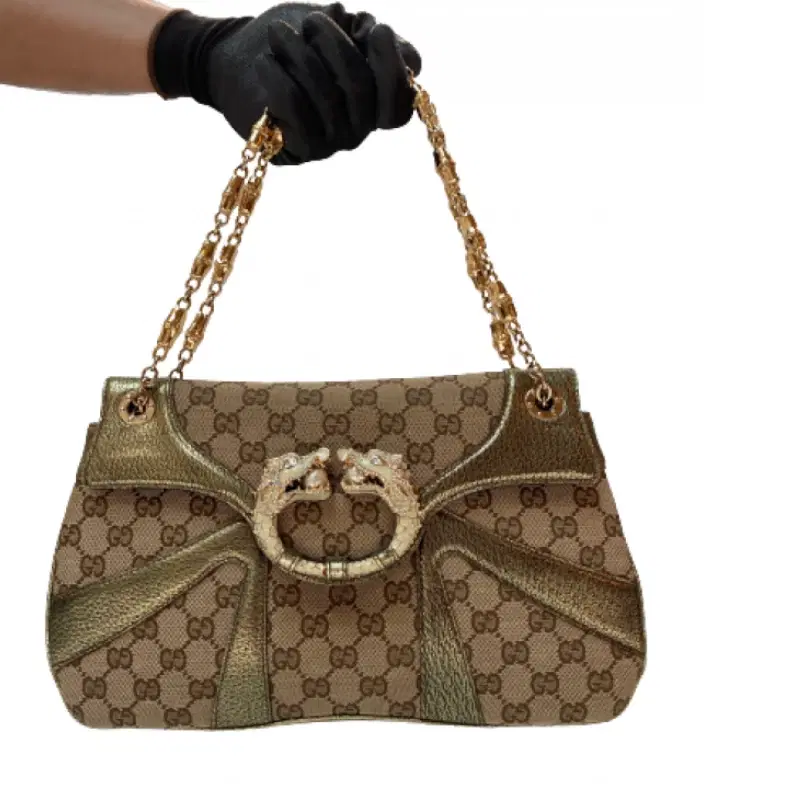 Gucci Monogram GG Tom Ford Jeweled Dragon Shoulder bag