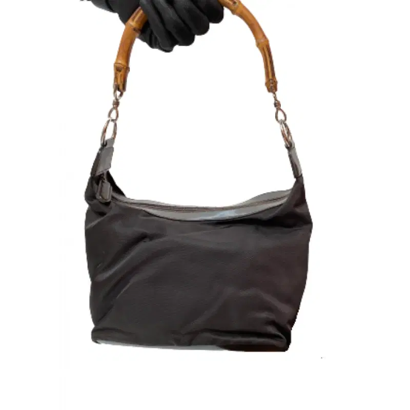Gucci Nylon Bamboo Handle Hobo Bag