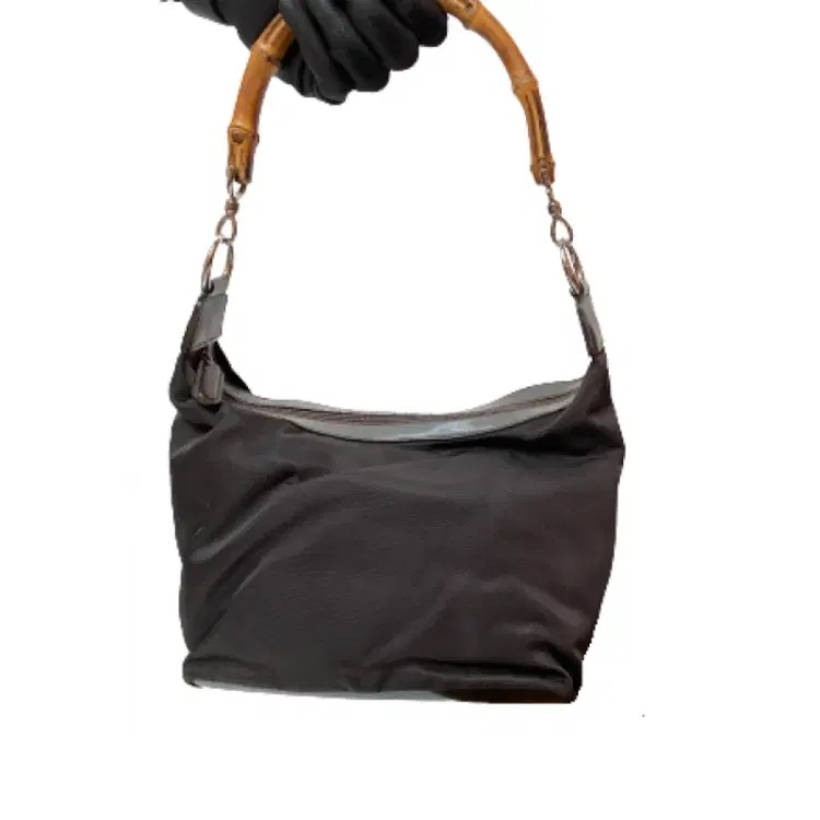 Gucci Nylon Bamboo Handle Hobo Bag-Hover-Image