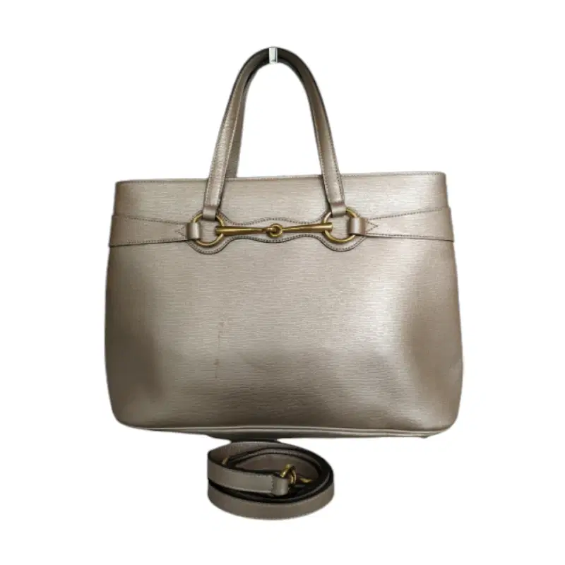 Gucci Bright Bit Metallic Leather Tote
