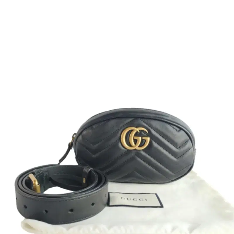 Gucci Calfskin Matelasse GG Marmont Belt Bag