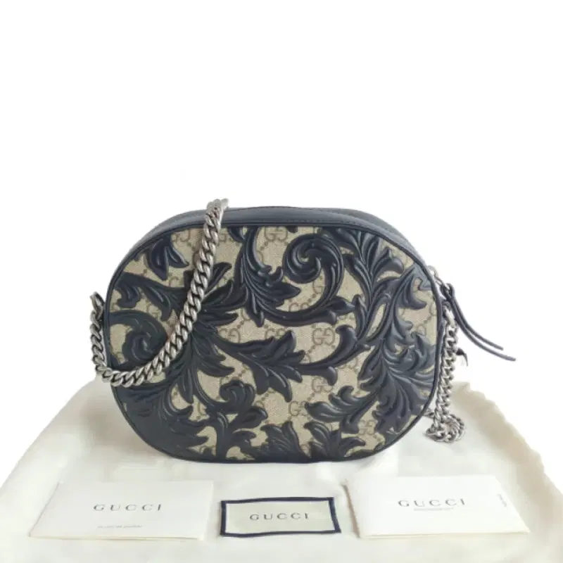 Gucci GG Supreme Monogram Arabesque Mini Chain Shoulder Bag