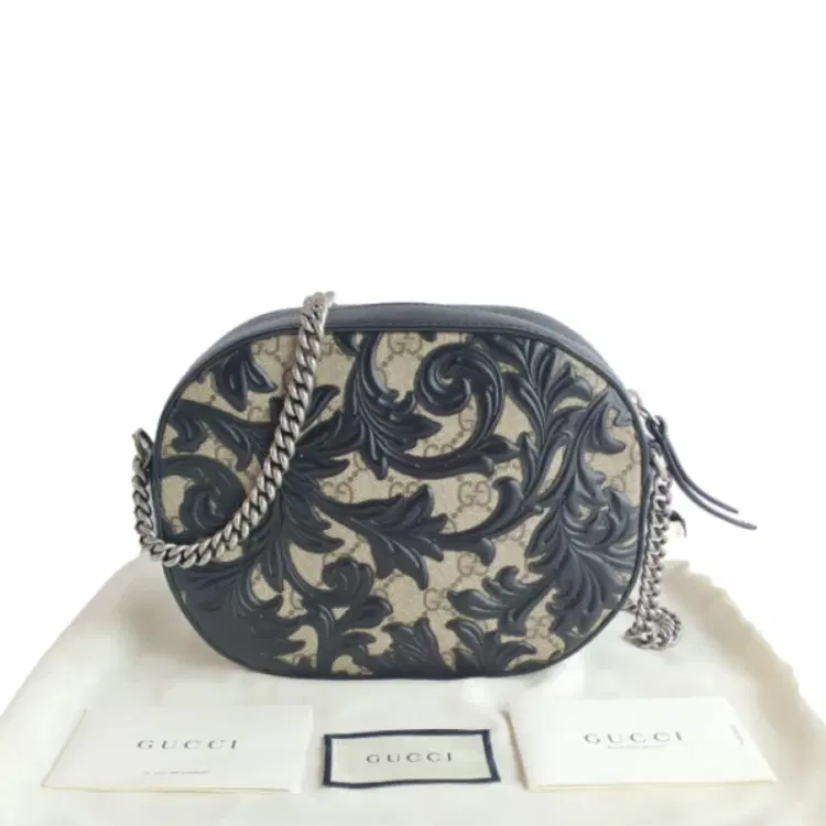 Gucci GG Supreme Monogram Arabesque Mini Chain Shoulder Bag-Hover-Image