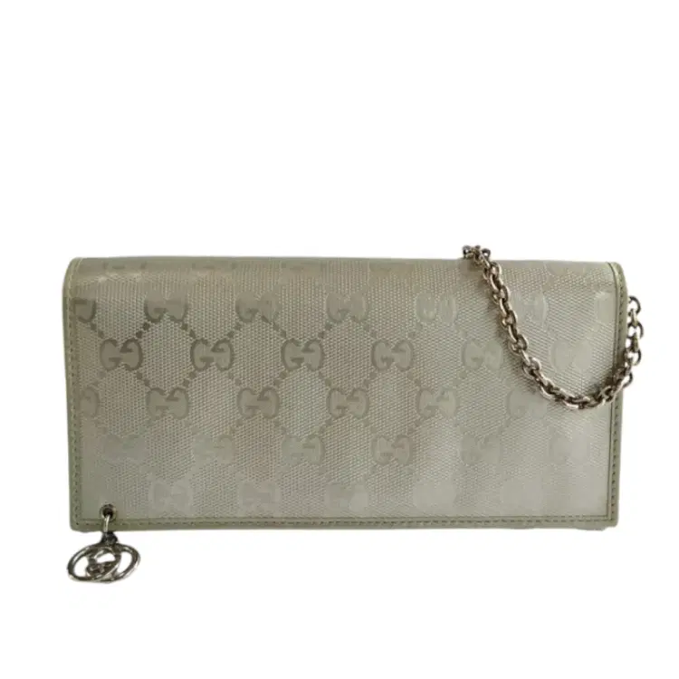 Gucci GG Imprime Canvas Metallic Chain Clutch-Hover-Image