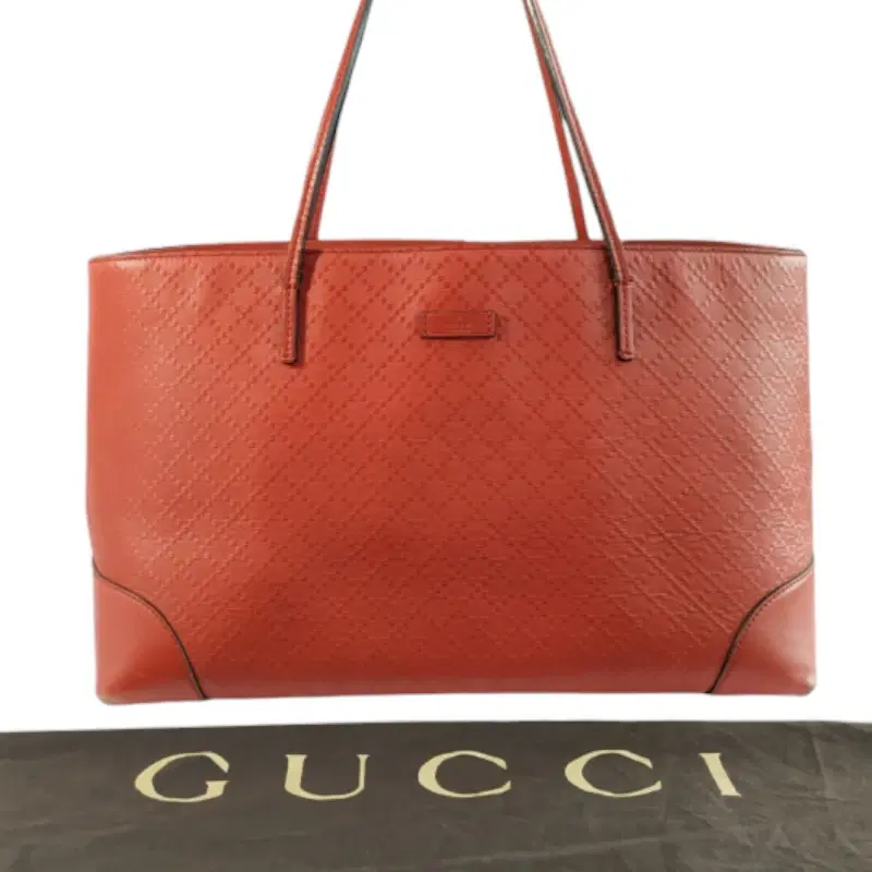 Gucci Red Leather Diamante Hilary Lux Tote
