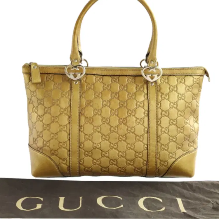 Gucci GG Interlocking Lovely Hearts Leather Tote-Hover-Image