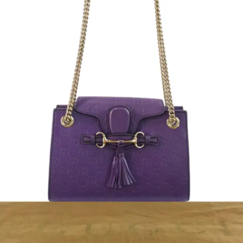 Gucci Guccissima Emily Small Leather Chain Shoulder Bag