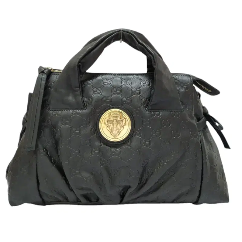 Gucci Black Guccissima Leather Hysteria Satchel