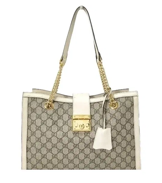 Gucci GG Supreme Padlock Medium Shoulder Bag Beige-Hover-Image