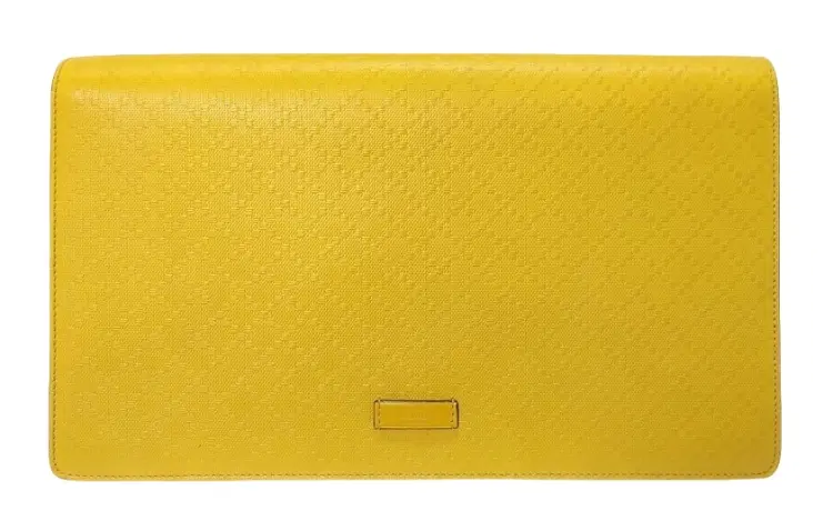 Gucci Bright Diamante Yellow Clutch Bag-Hover-Image