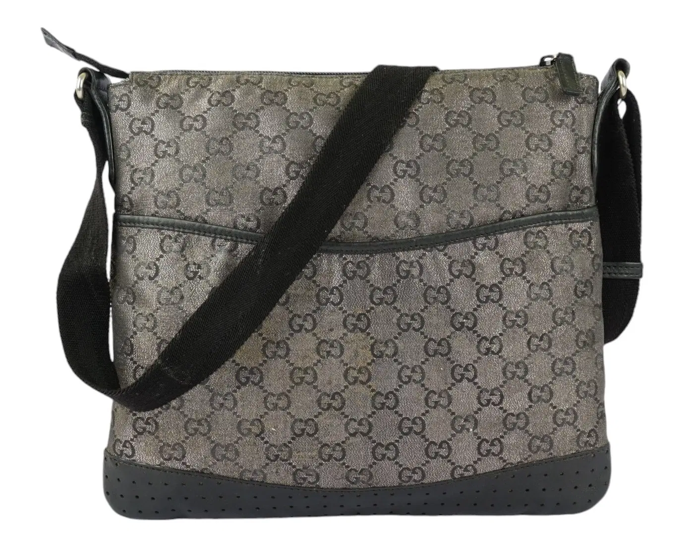 Gucci Monogram Metallic Messenger Bag