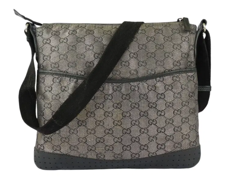 Gucci Monogram Metallic Messenger Bag-Hover-Image
