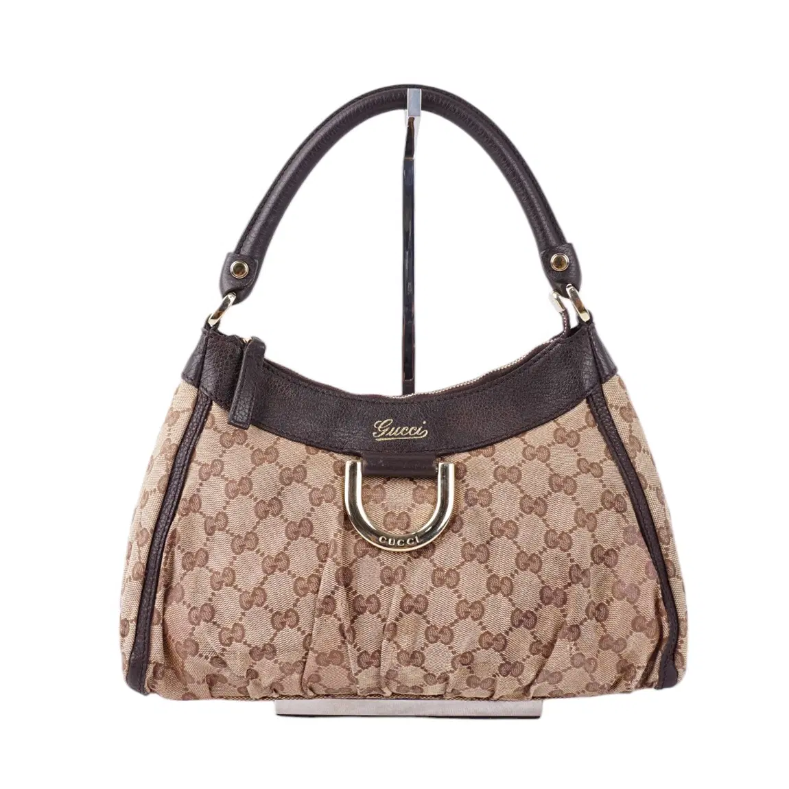 Gucci GG Canvas Abbey D-Ring Beige Hobo
