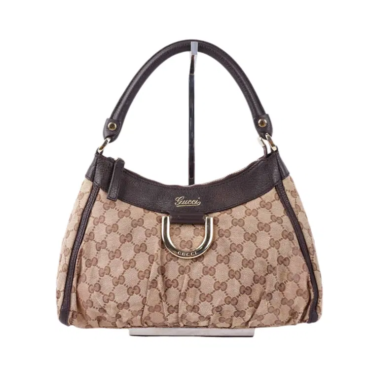 Gucci GG Canvas Abbey D-Ring Beige Hobo-Hover-Image