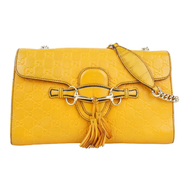 Gucci Emily Guccissima Medium Leather Chain Shoulder Bag-Hover-Image