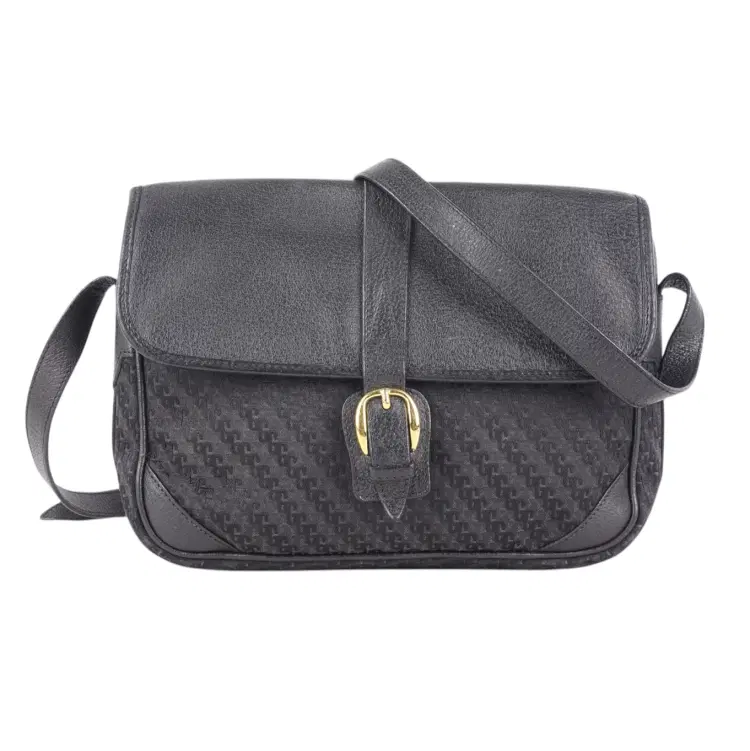 Gucci Canvas And Leather Black Shoulder Bag-Hover-Image