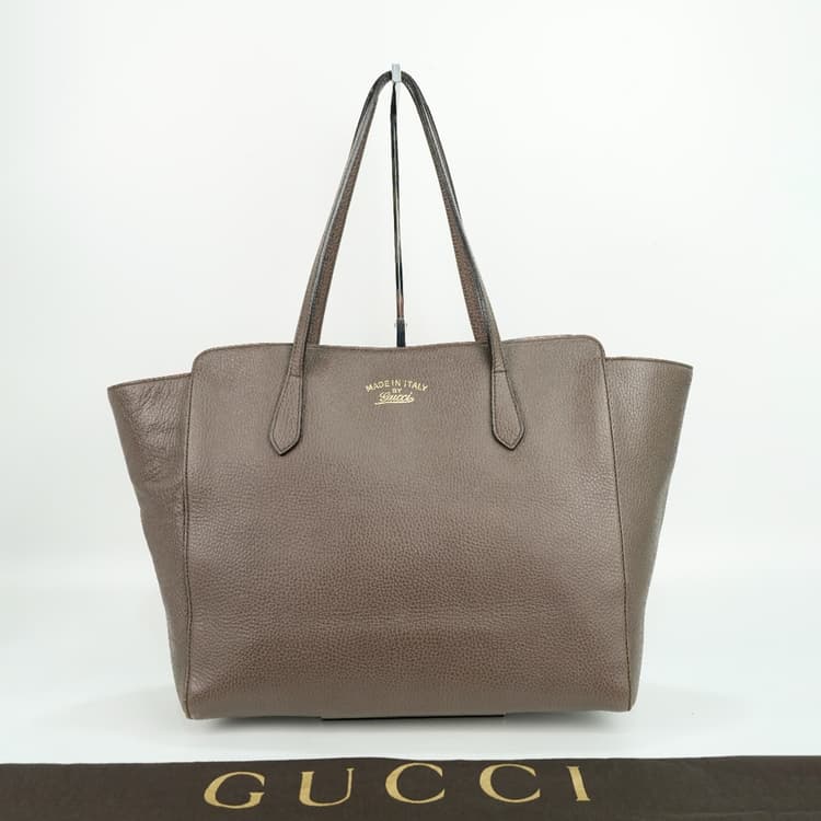 Gucci Swing Leather Tote Bag-Hover-Image