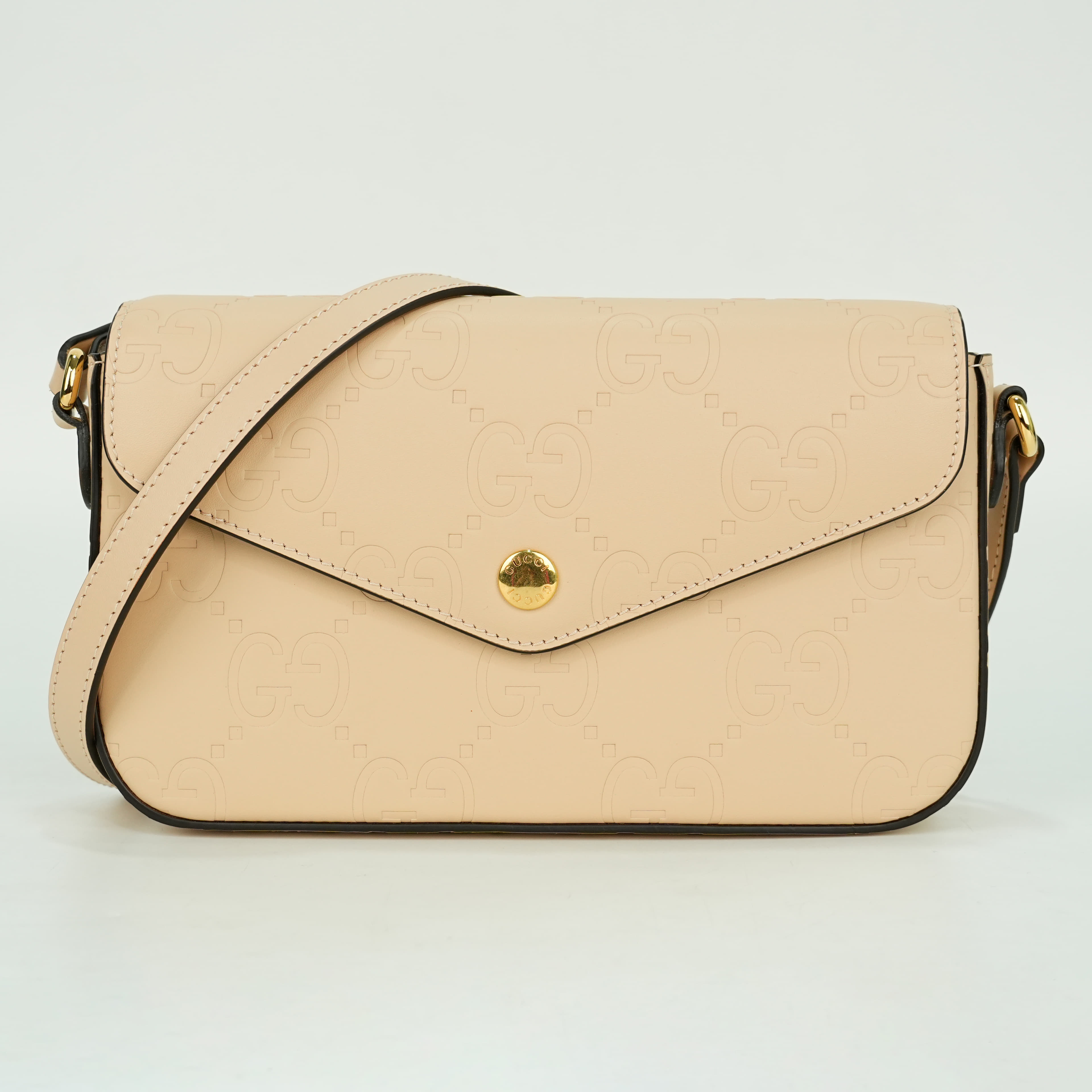 Gucci Calfskin GG Super Mini Shoulder Bag