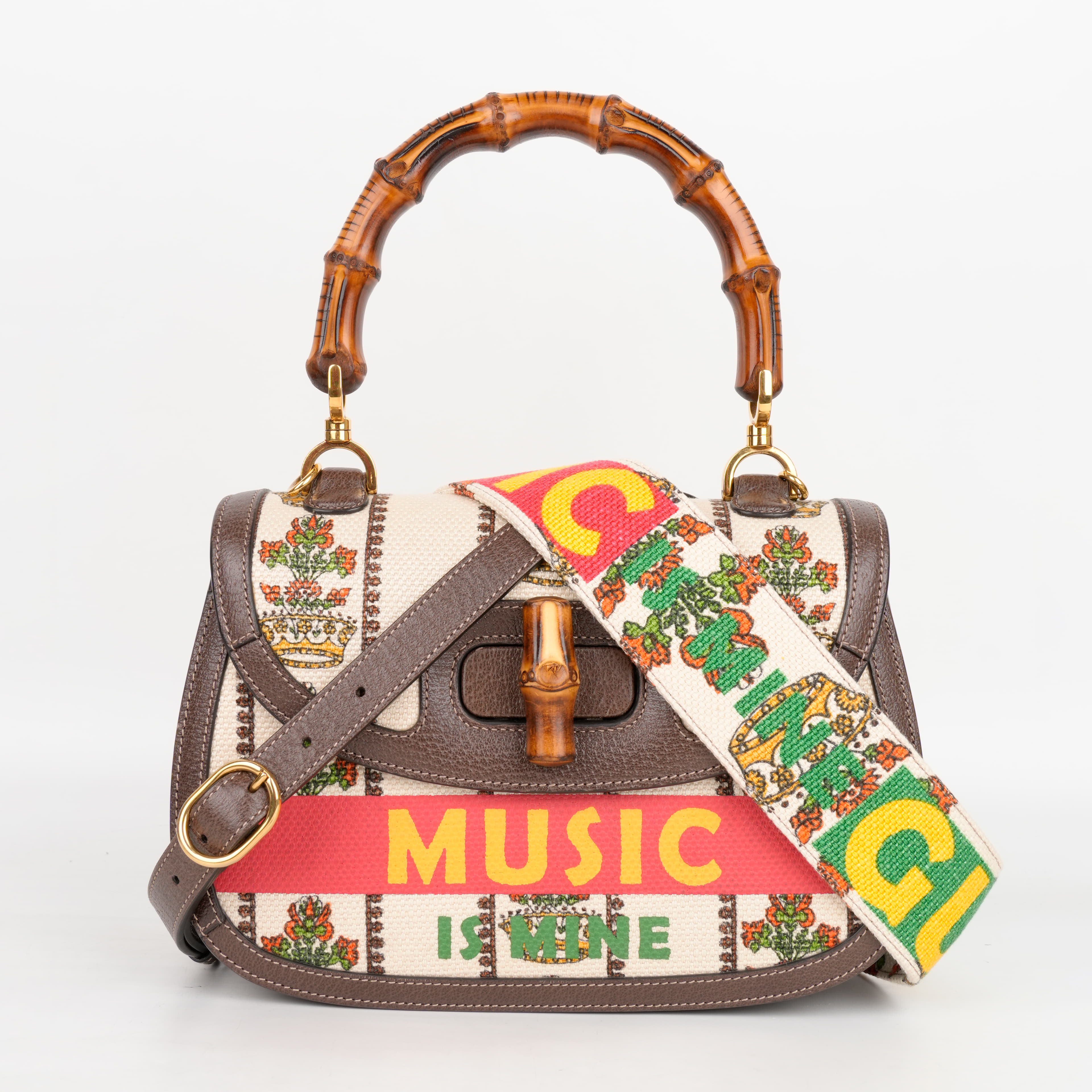 Gucci 100 Centennial Music Bamboo 1947 Handle Bag