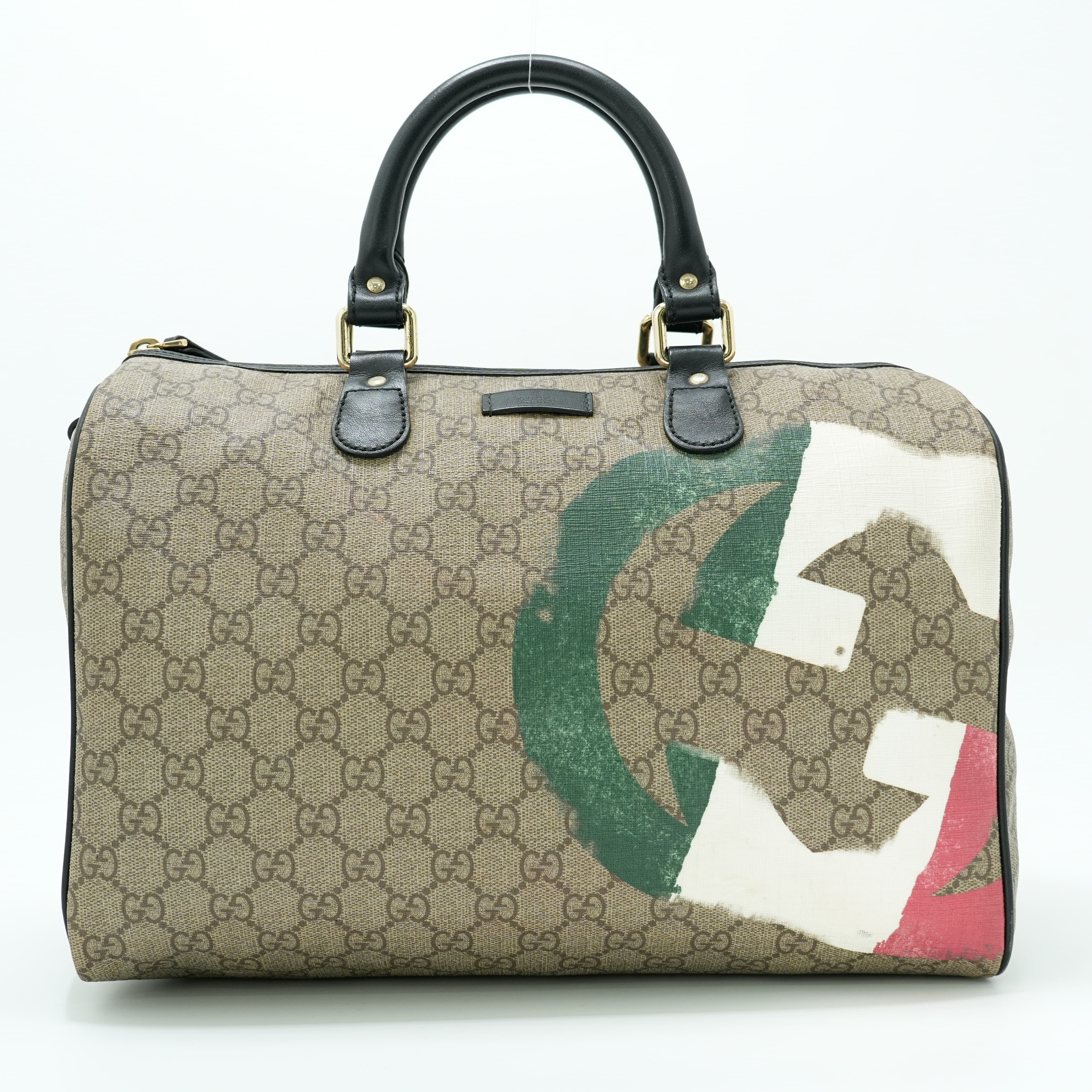 Gucci Monogram Medium Boston Italian GG Flag Unicef