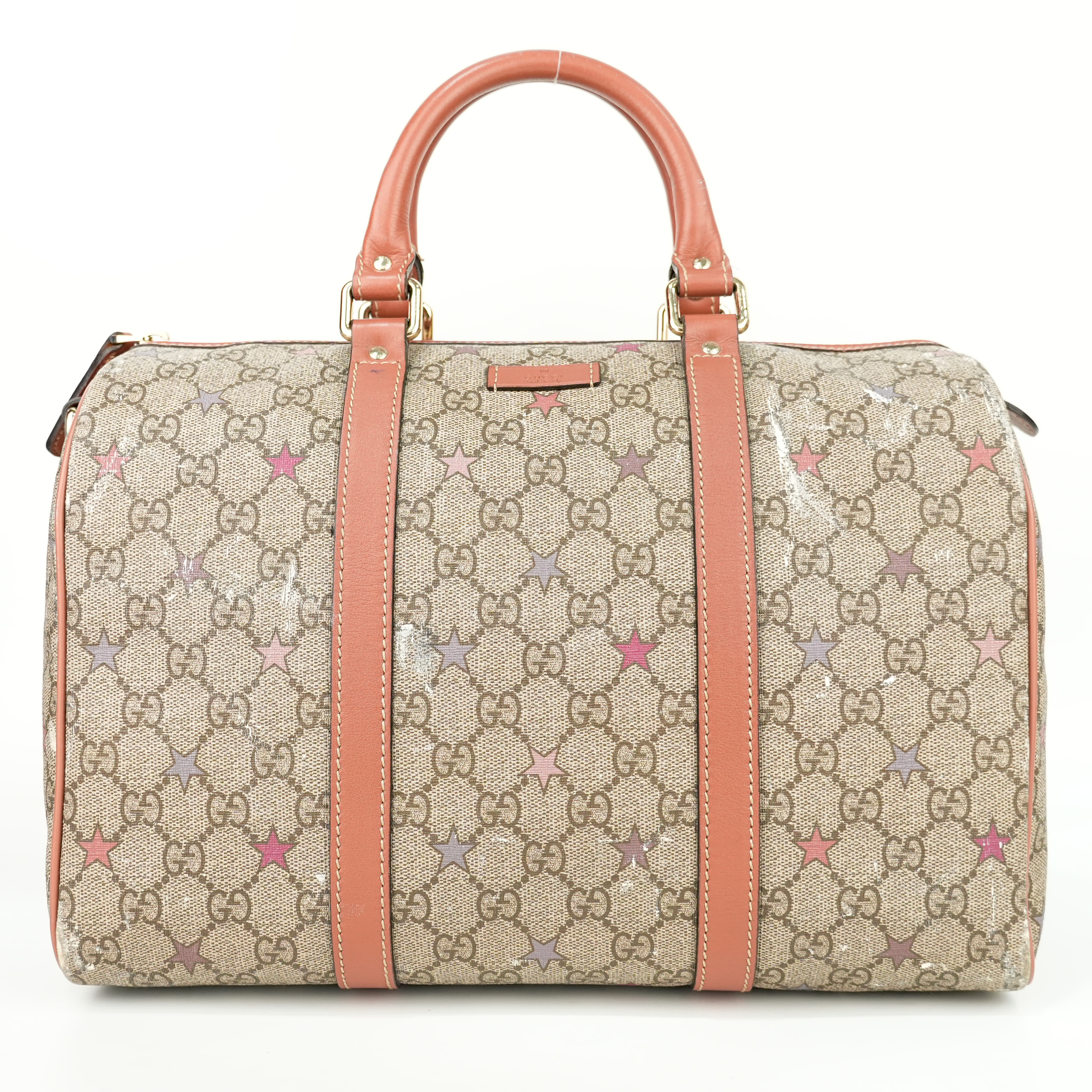 Gucci Joy GG Supreme Star Limited Edition 2013 Canvas Boston Bag
