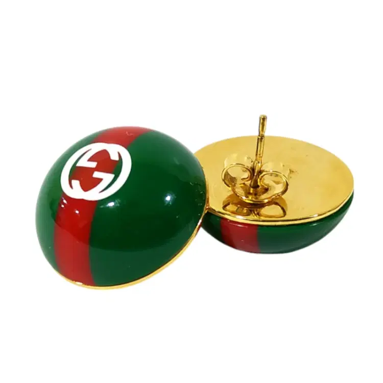 Gucci Resin Web Stud Earrings-Hover-Image