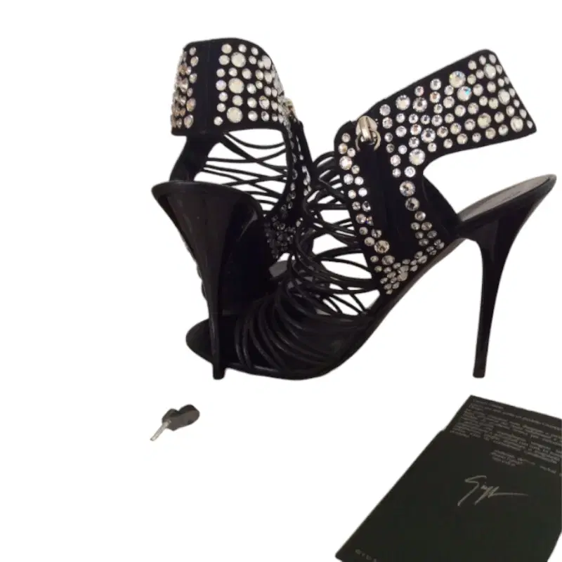 Giuseppe Zanotti Black with Silver Studs Sandals