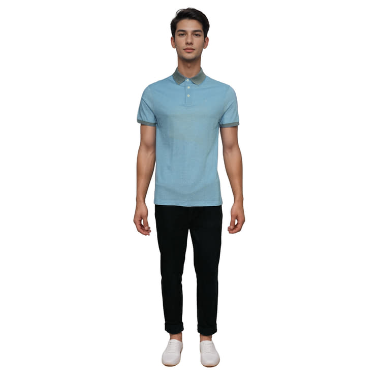 Hackett London Indigo Polo Shirt (HM561516 551)-Hover-Image