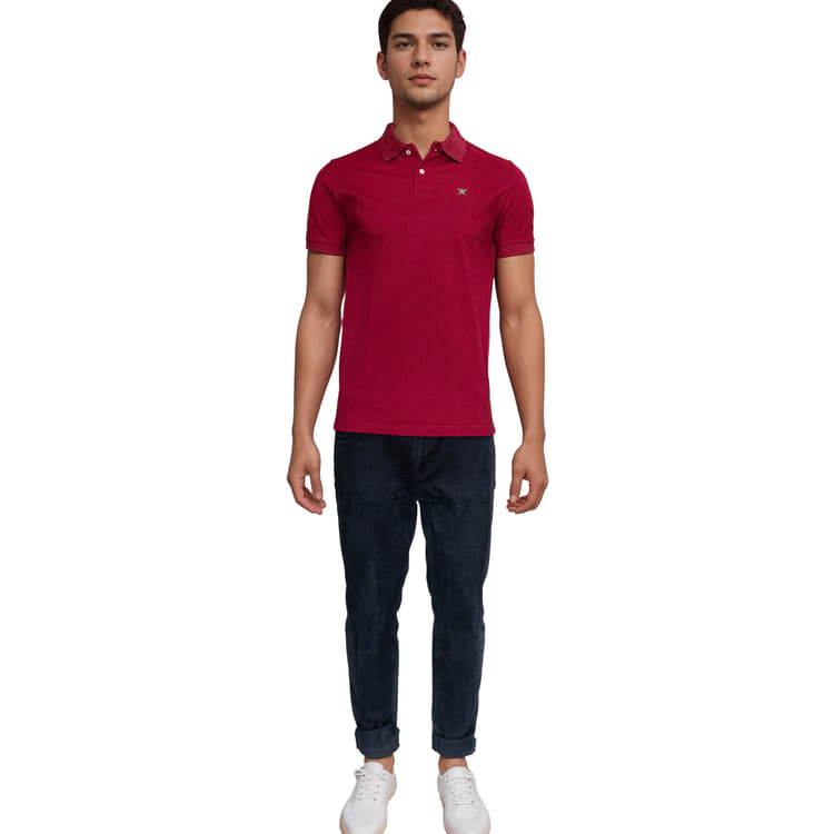 Hackett London Wine Polo Shirt (HM561109 490)-Hover-Image