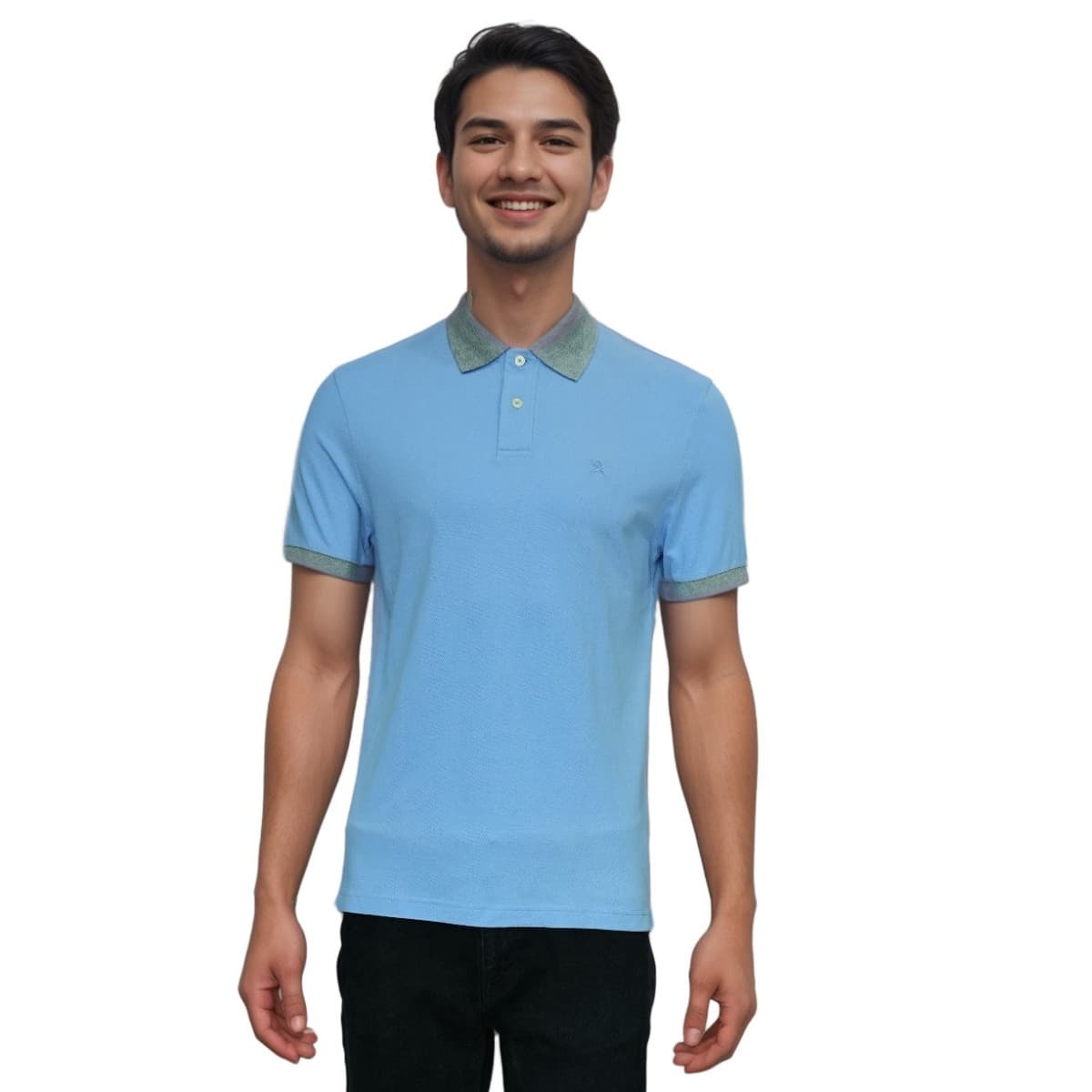 Hackett London Slim Fit Light Blue Polo Shirt (HM561651 513)