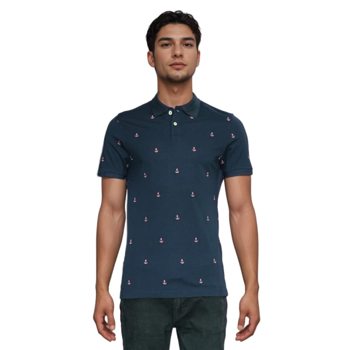 Hackett London Slim Fit Pattern Polo Shirt