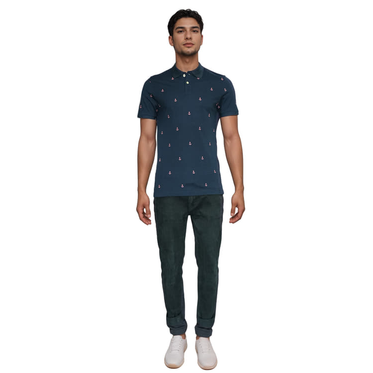 Hackett London Slim Fit Pattern Polo Shirt-Hover-Image