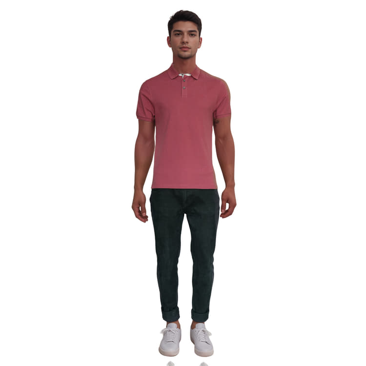 Hackett London Slim Fit Medium Polo Shirt (HM561690 280) Berry-Hover-Image