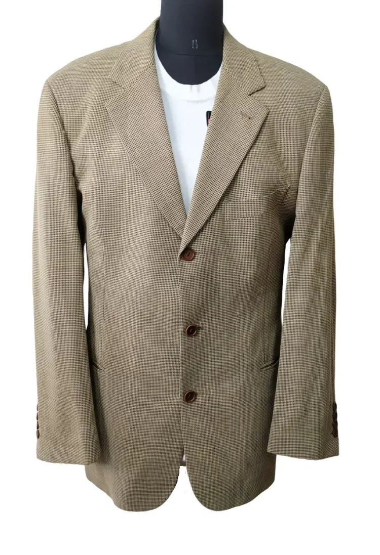 Hugo Boss Beige 80992 Einstein Checkered Jacket-Hover-Image