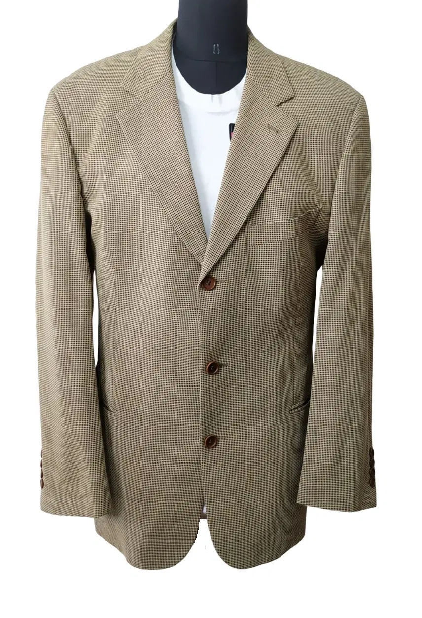 Hugo Boss Beige 80992 Einstein Checkered Jacket