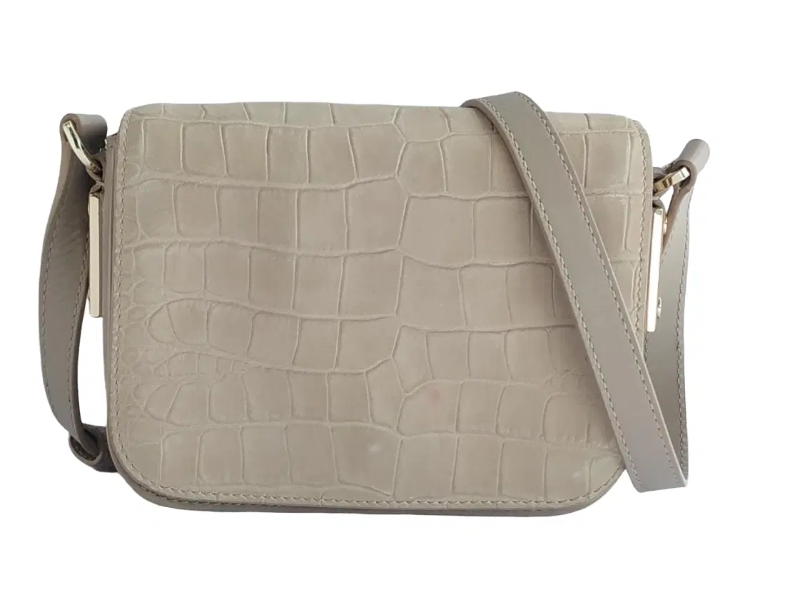 Hugo Boss Croc Embossed Leather Crossbody Bag