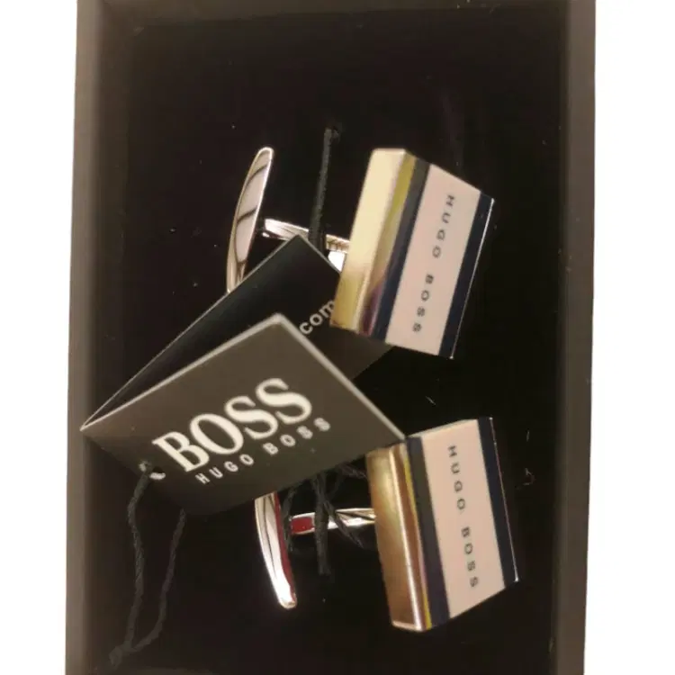 Hugo Boss Enamel Brass Cufflink-Hover-Image