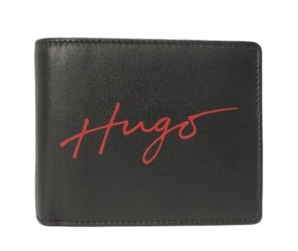Hugo Handwritten Logo Leather Wallet-Hover-Image
