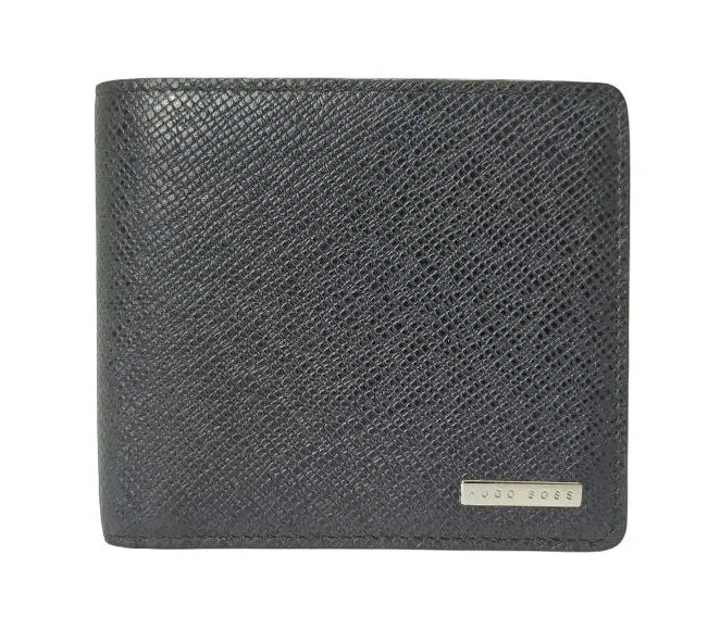 Hugo Boss Leather Wallet With Logo Plate