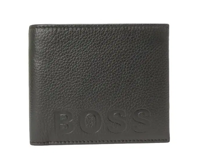 Huggo Boss Leather Bifold Wallet With Coin Pocket
