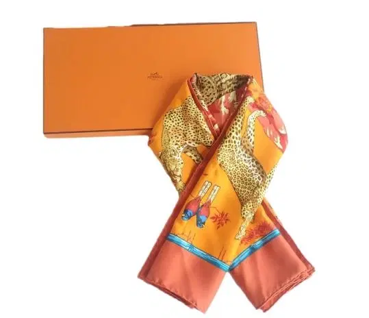 Hermes Tiger, leopard and Jaguar Silk Scarf-Hover-Image