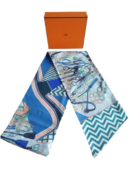 Hermes Bouquets Sellier Twilly Scarf-Hover-Image