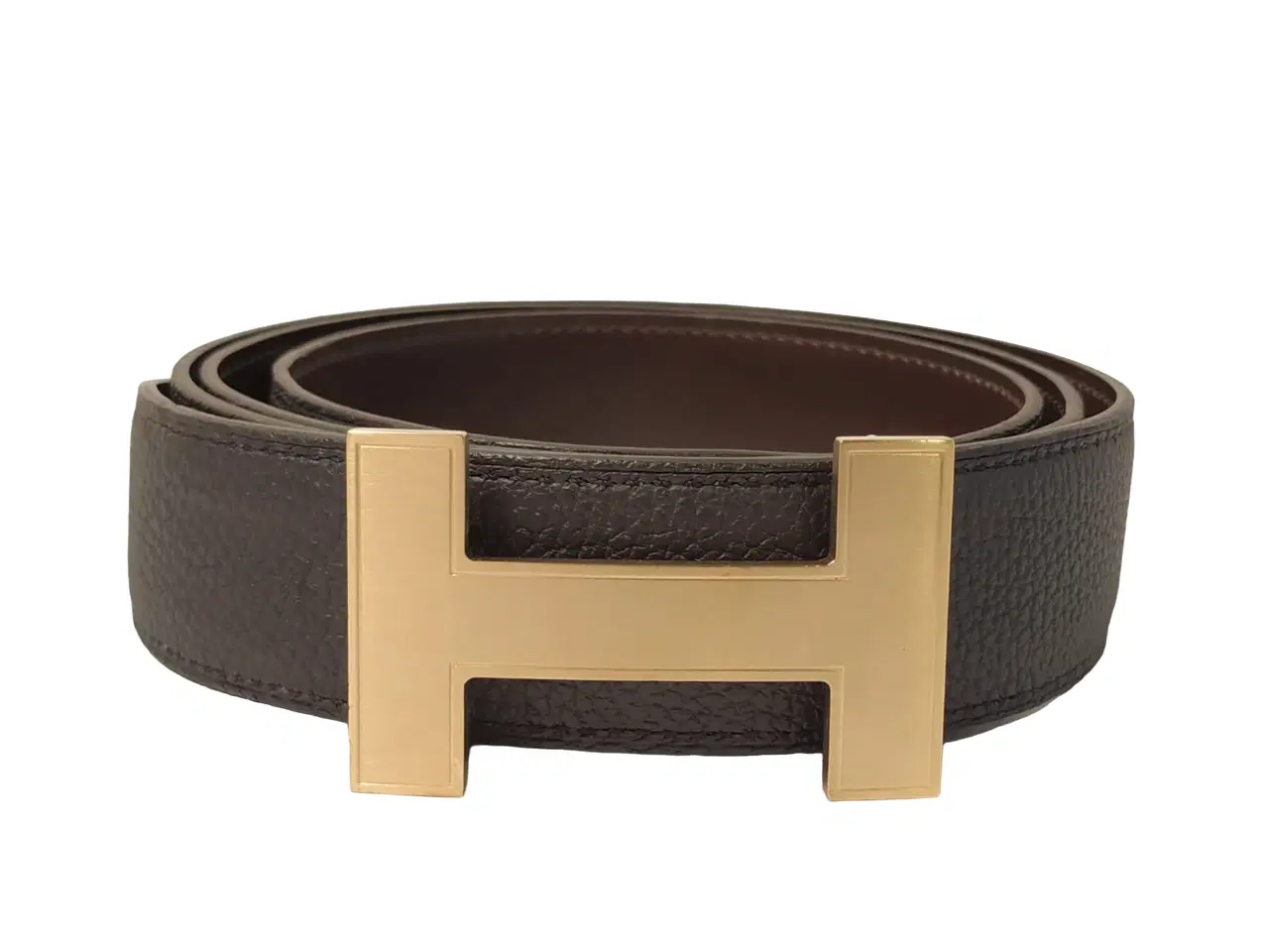 Hermes H Buckle Reversible Leather Belt