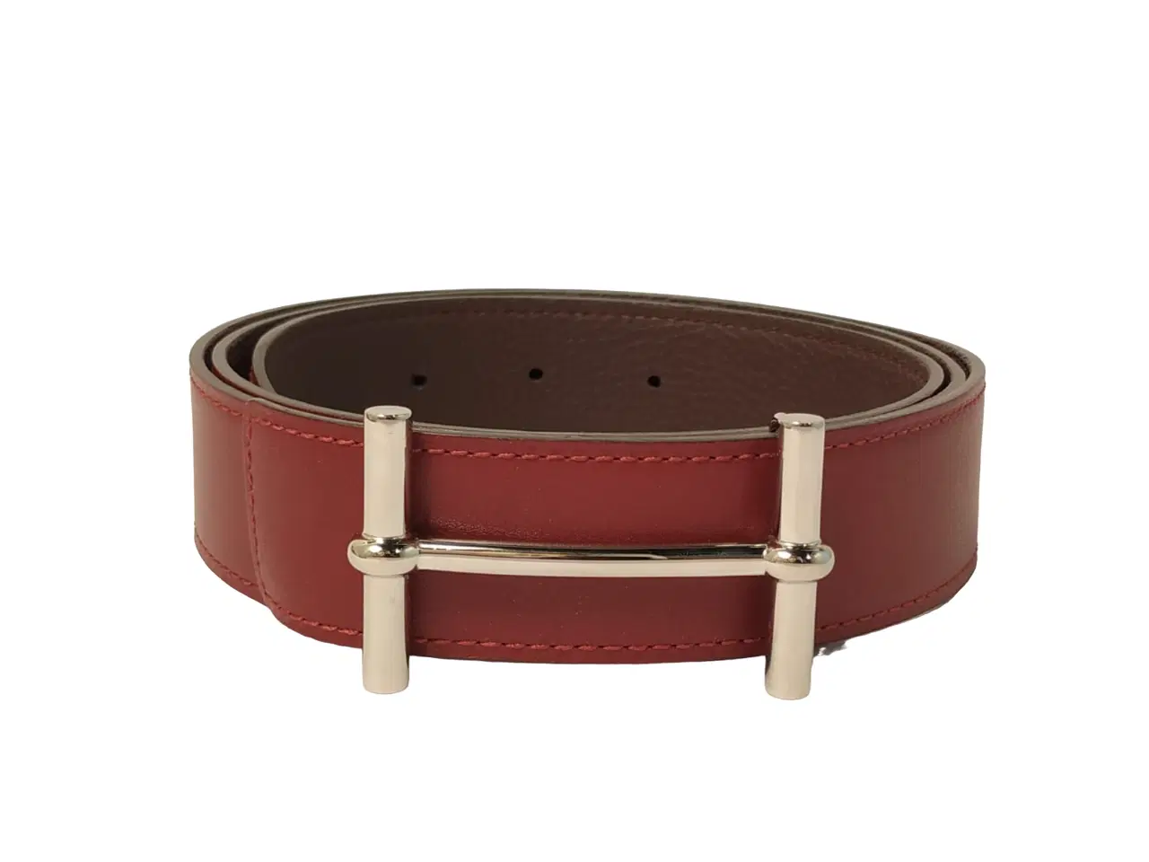 Hermes H Thin Buckle Reversible Leather Belt