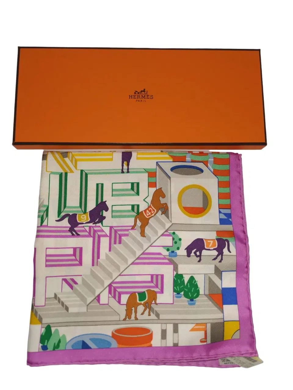 Hermes Horse Club Detail scarf 45