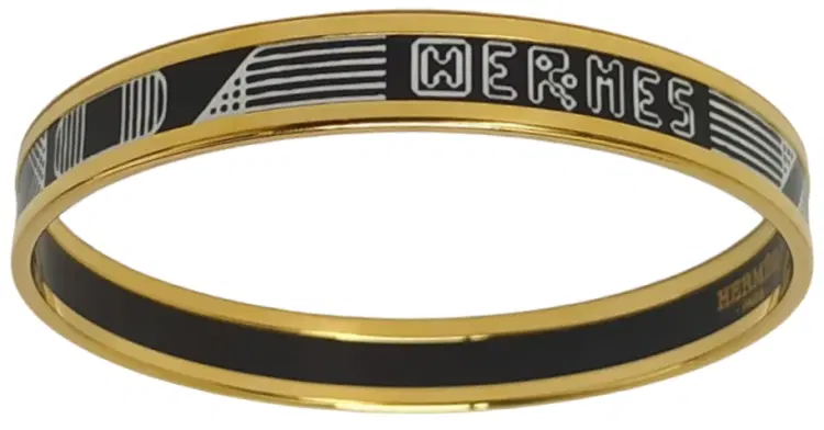 Hermes Enamel Bangle Bracelet-Hover-Image