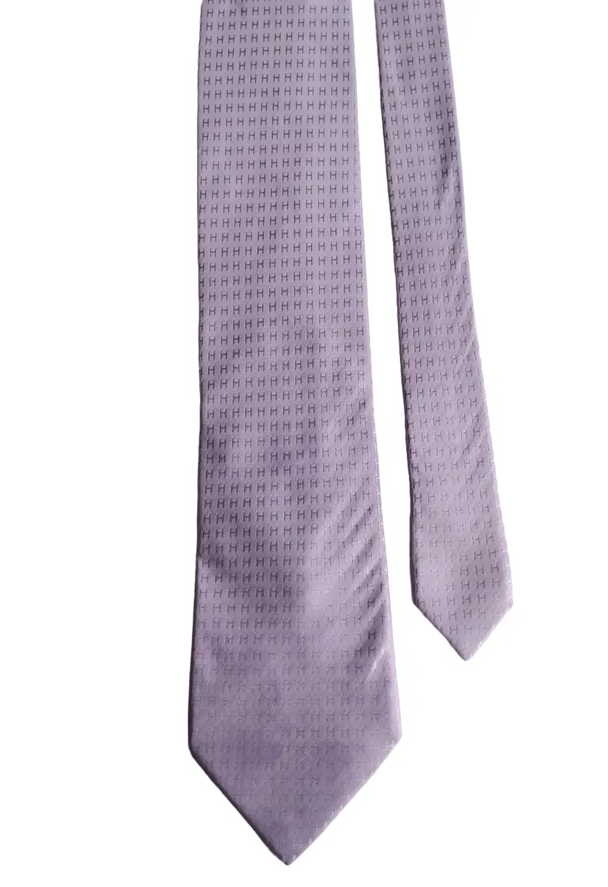 Hermes Purple Silk Tie