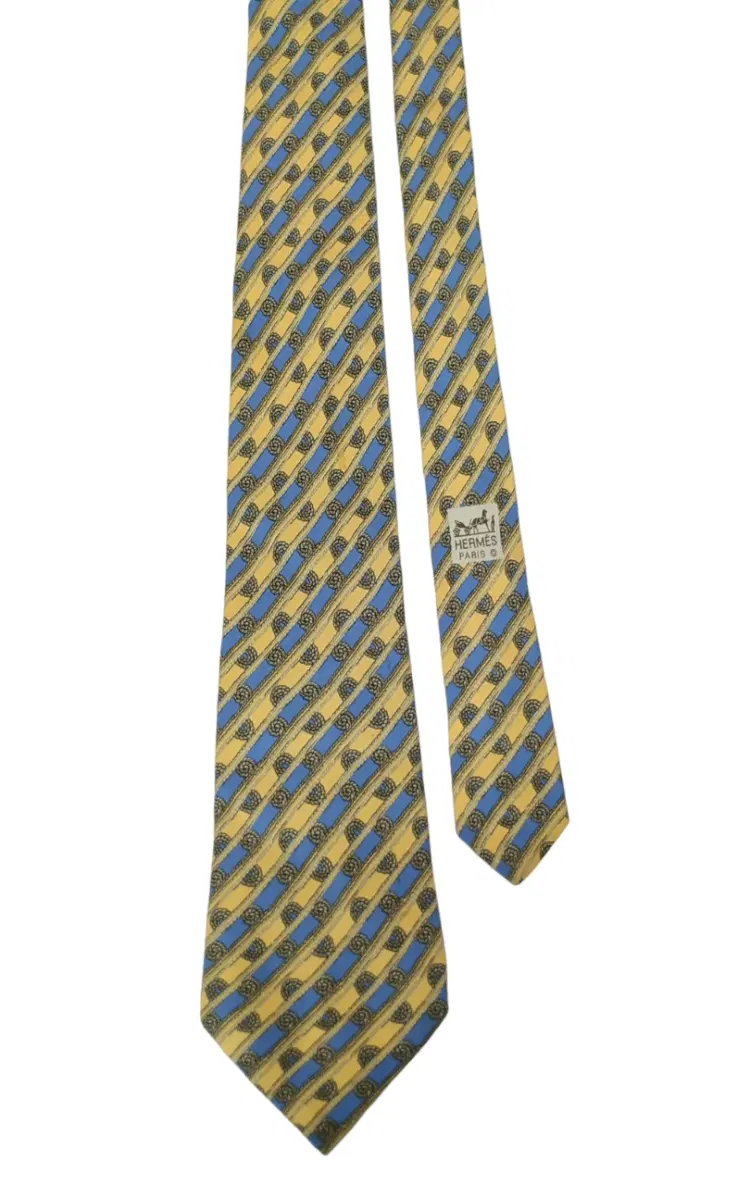 Hermes 7678 Yellow Silk Tie-Hover-Image