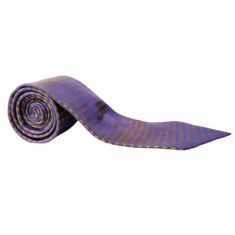 Hermes Paris Orange Type H Tie-Hover-Image